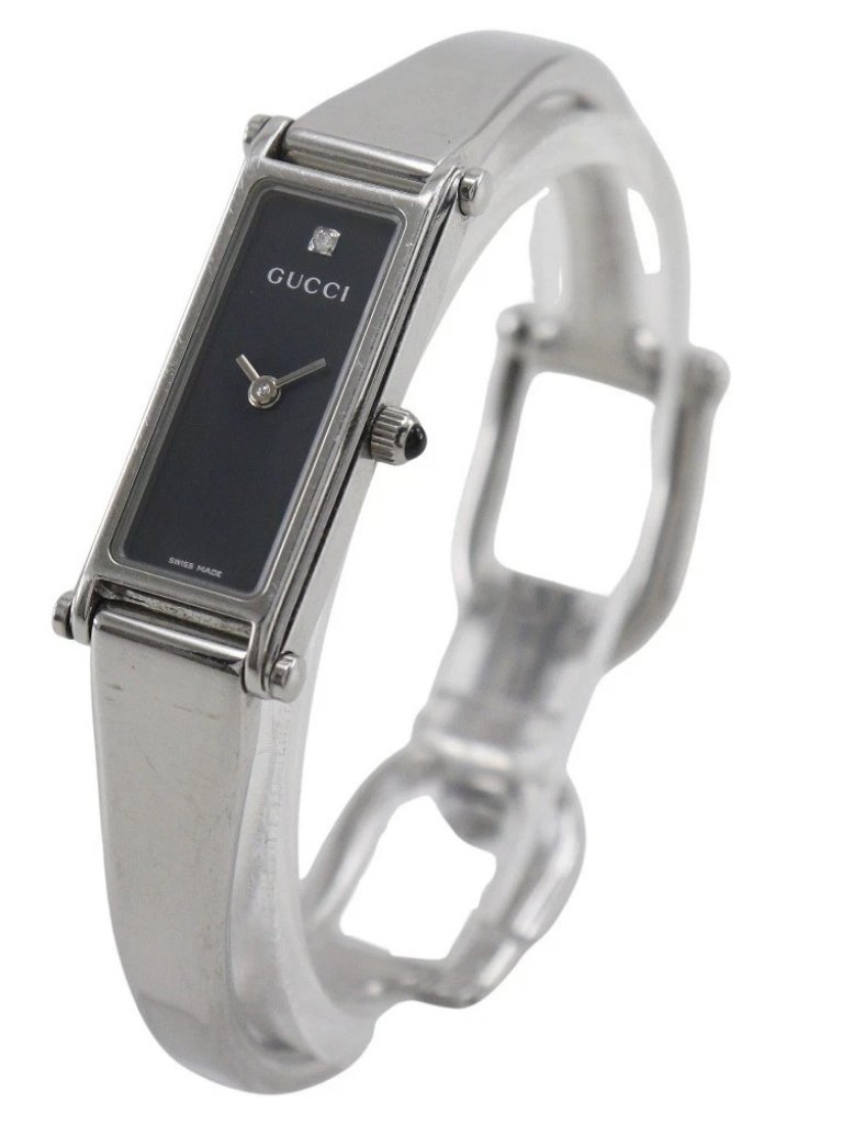 Gucci Watches 1500l 1p Diamond BlackSilver Blackdial Stainless Steel Quar